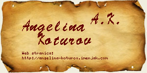 Angelina Koturov vizit kartica